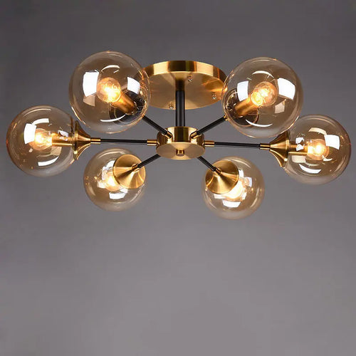 Modern clear glass chandelier for elegant décor - vue 3 sur 22