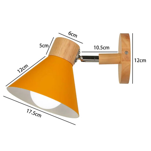 Nordic wooden LED wall light modern home decor - vue 11 sur 23