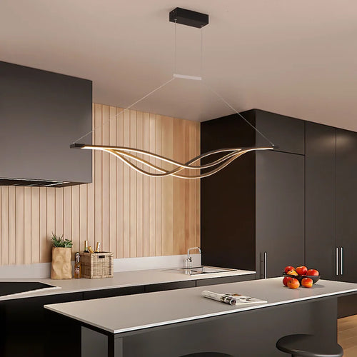 Modern decorative LED chandelier for restaurants and indoor spaces - vue 6 sur 10
