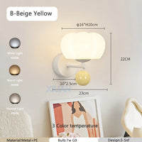 Nordic mushroom LED wall light for creative ambience