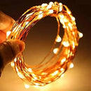 Led fairy lights with copper wire for festive and cosy decoration