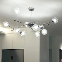 Clear glass Bauhaus style chandelier for hotel