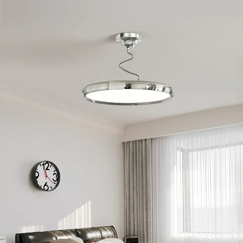 Modern minimalist Nordic aluminium chandelier with LED lights - vue 4 sur 18