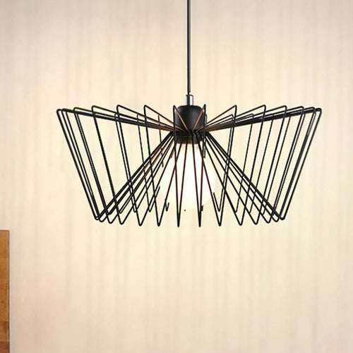 Creative iron pendant light with decorative LED lighting - vue 2 sur 7