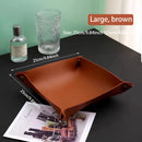 Leather storage box for keys and cosmetics