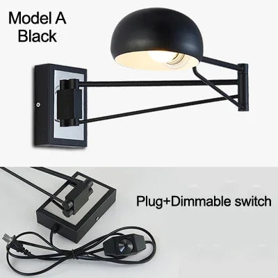 Modern adjustable retractable wall light with dimmable LED - vue 17 sur 17