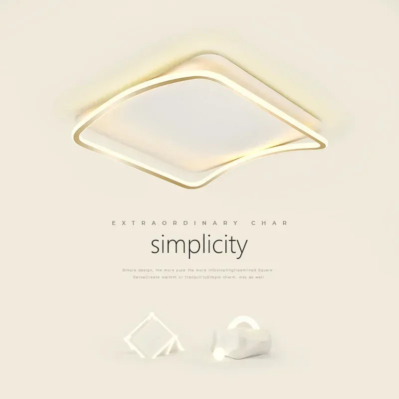 Modern LED ceiling light for elegant and simple interior decor - vue 5 sur 12