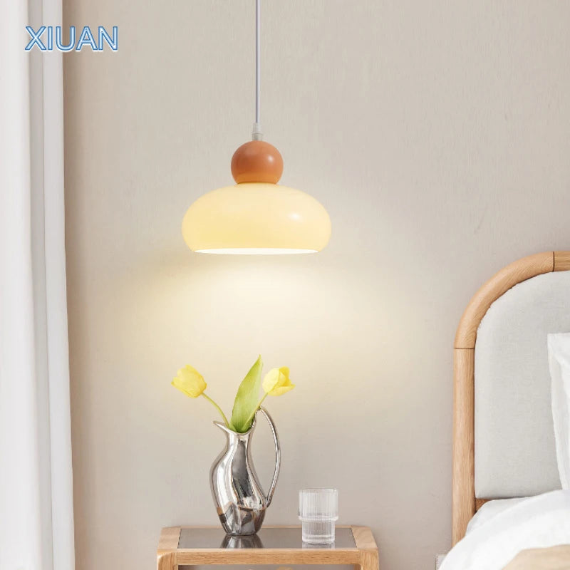 French art glass LED pendant lamp e27 bauhaus