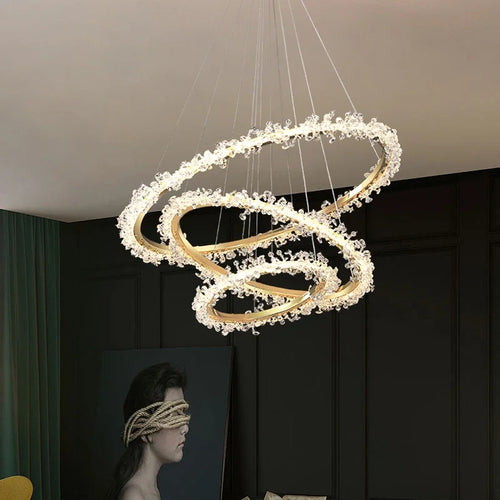 Luxury Nordic crystal chandelier for modern decor - vue 2 sur 17