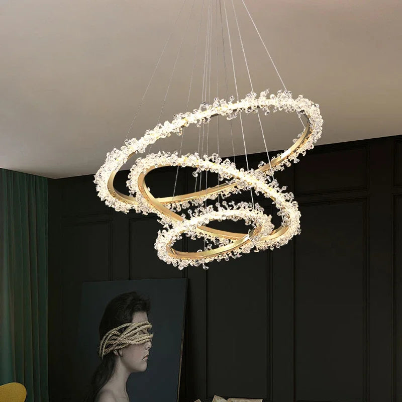 Luxury Nordic crystal chandelier for modern decor