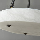 Modern minimalist retro marble and copper LED chandelier