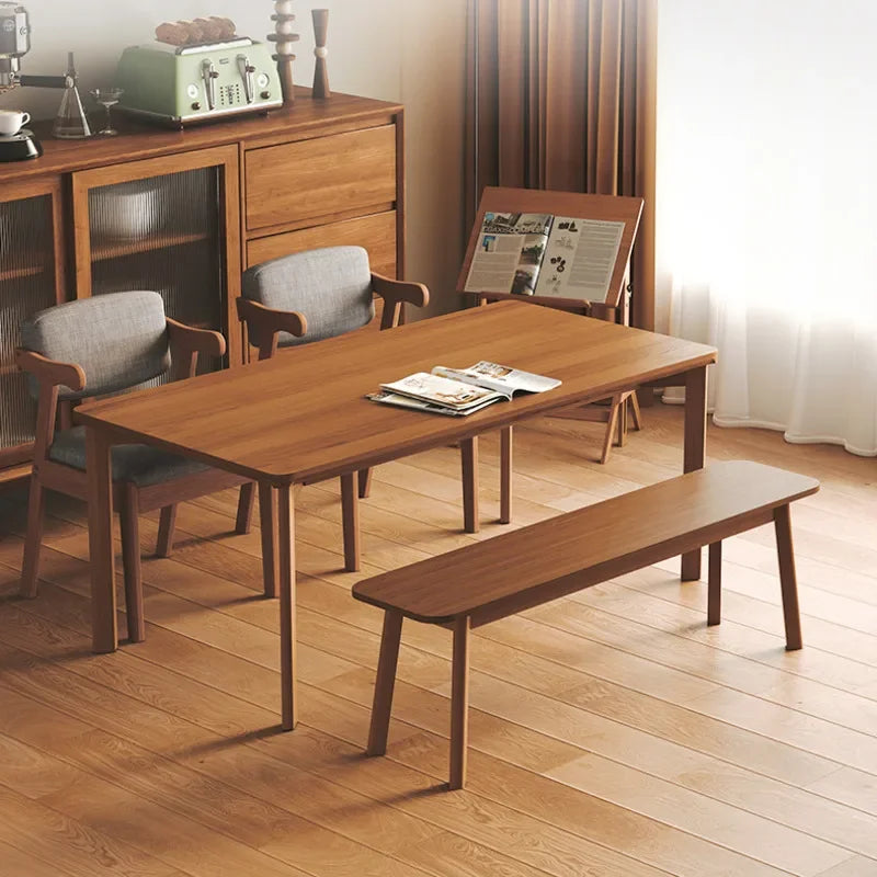 walnut stool for dining room and fitting room Chinese style - vue 3 sur 10
