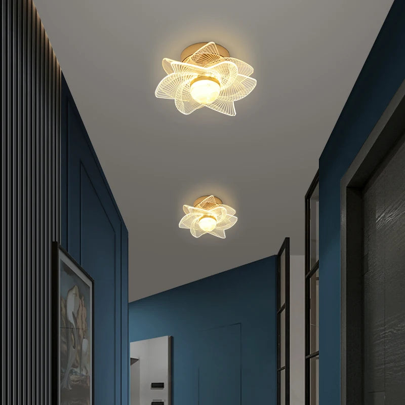 Modern nordic LED ceiling light for indoors and balcony - vue 3 sur 13
