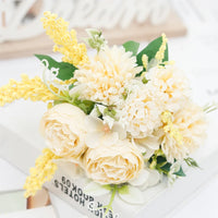 Silk peony bridal bouquets floral decorations for weddings