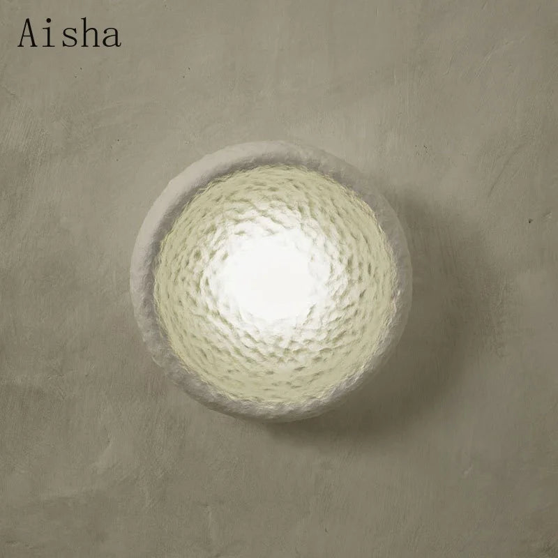 Japanese retro resin wall lamp for interior decoration - vue 6 sur 9