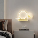 Tricolour LED wall light with eye protection and ginkgo leaf design