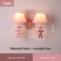 Cute decorative wall light for modern girl's bedroom