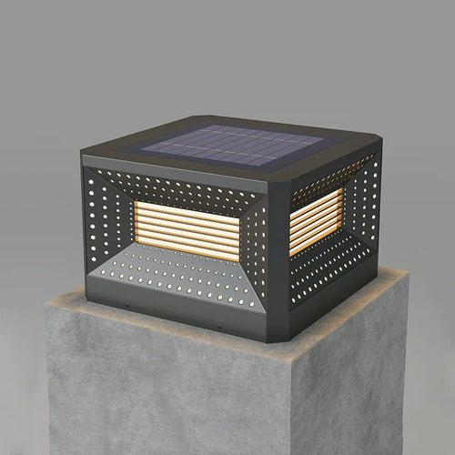 Modern solar lawn lamp for outdoor lighting - vue 7 sur 10