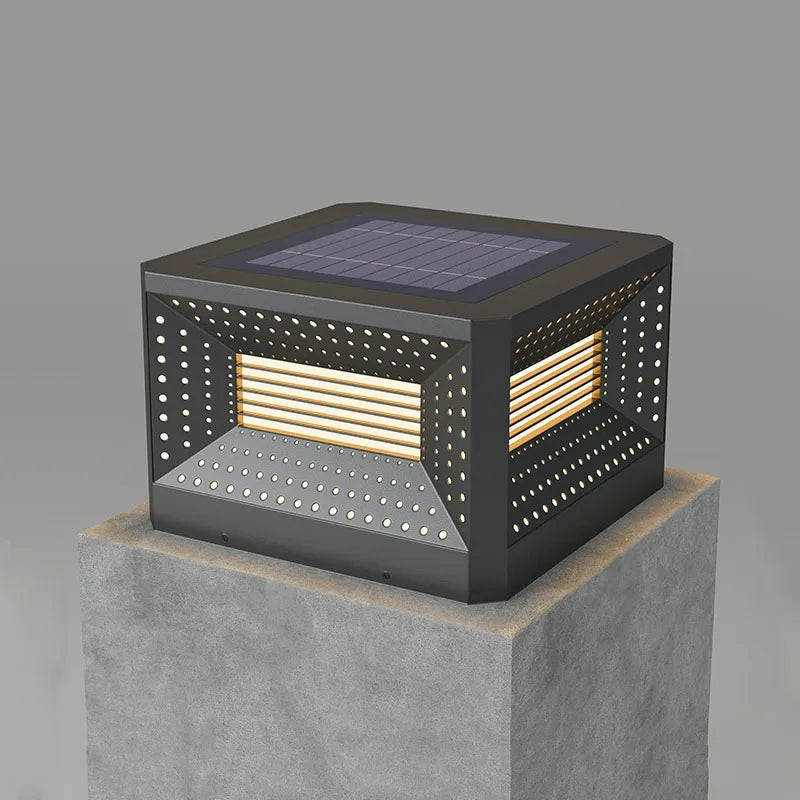 Modern solar lawn lamp for outdoor lighting - vue 6 sur 10