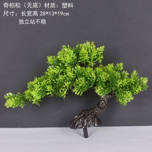 Artificial bonsai plant in plastic for interior decoration - vue 6 sur 41