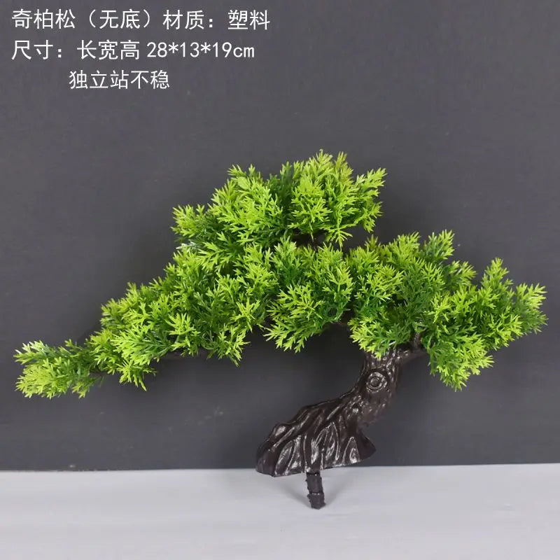 Artificial bonsai plant in plastic for interior decoration - vue 5 sur 41