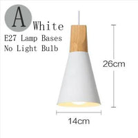 Wood and iron pendant light for modern lighting