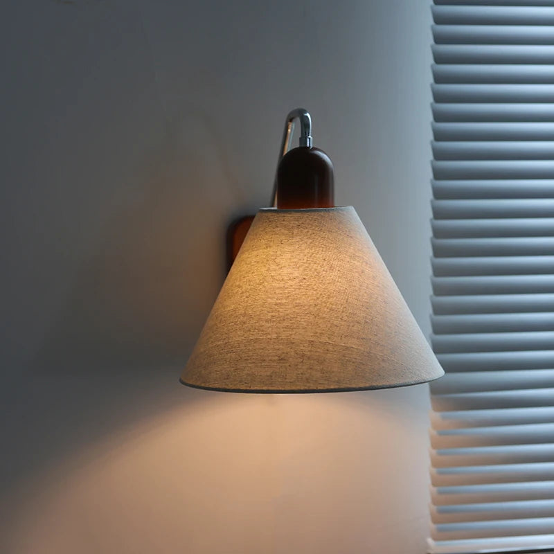 Retro solid wood wall light for a warm atmosphere