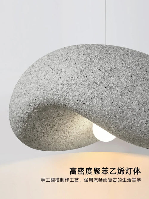 Wabi Sabi Japanese style chandelier for kitchen and living room - vue 7 sur 9
