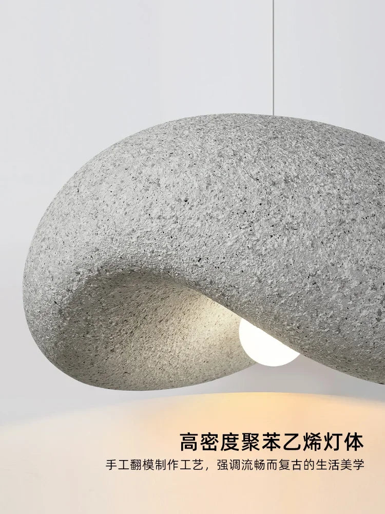 Wabi Sabi Japanese style chandelier for kitchen and living room - vue 6 sur 9