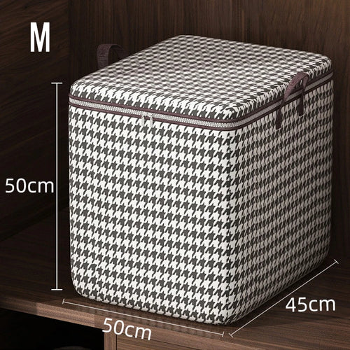 large capacity folding clothes storage bag with handle - vue 10 sur 10