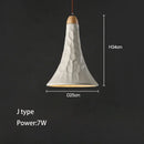 Wabi-sabi cement and travertine pendant light for interior decoration