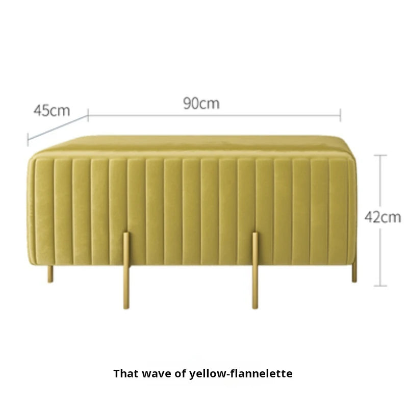 Nordic creative multifunctional velvet bench for living room and bedroom - vue 16 sur 16