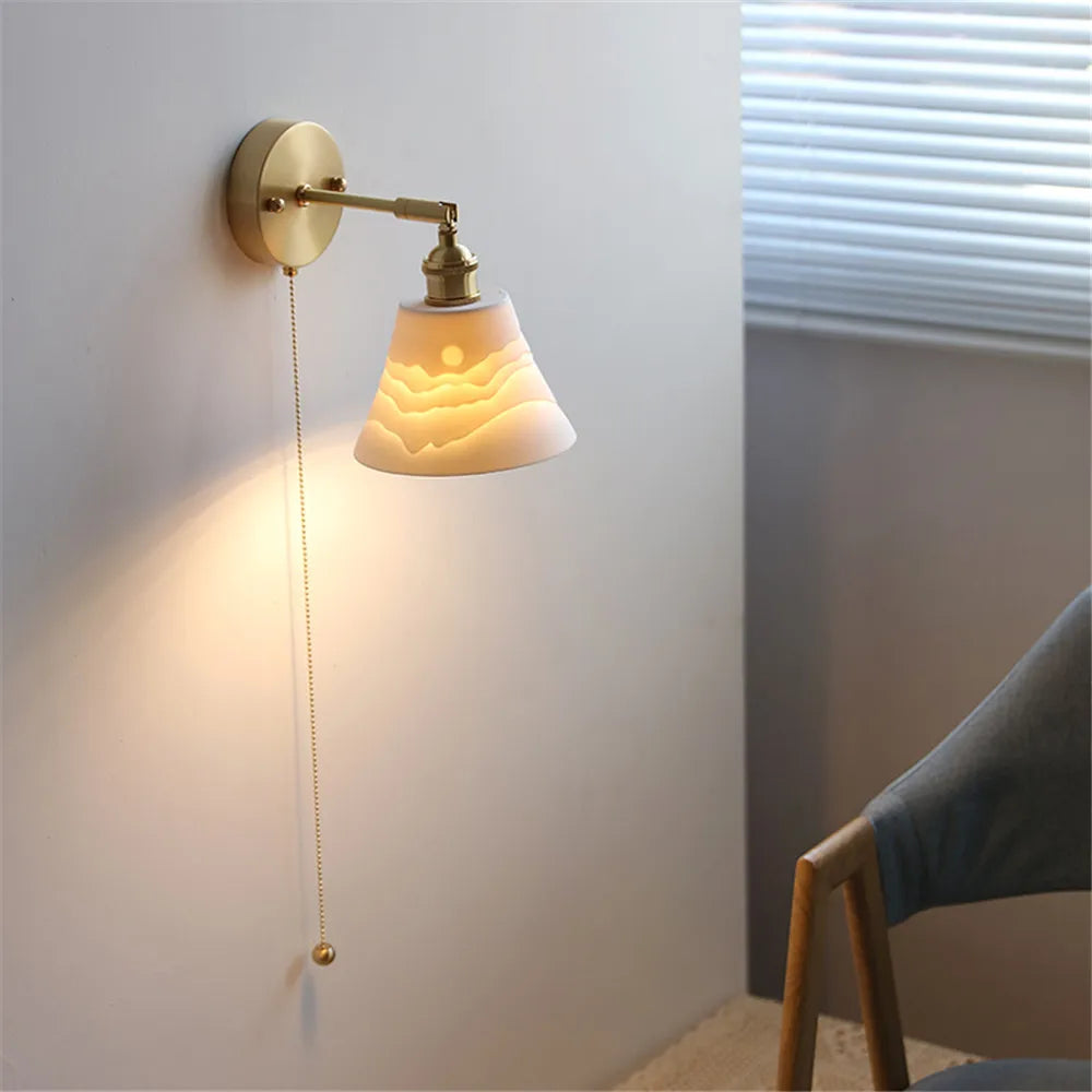 Adjustable nordic ceramic LED wall light - vue 5 sur 15