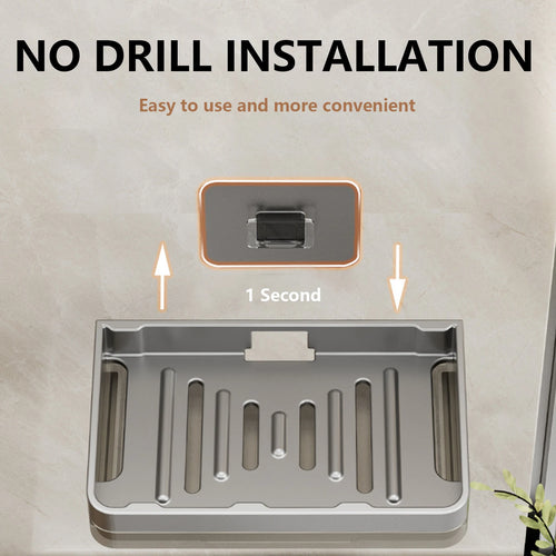 wall mount for soap dish and bathroom accessories - vue 3 sur 14
