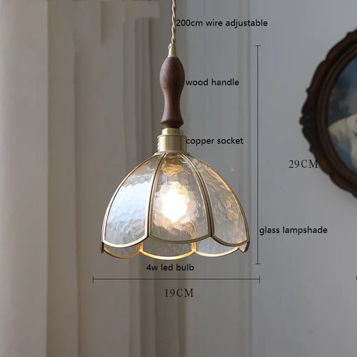 Nordic vintage handheld lamp with coloured glass and copper - vue 19 sur 29