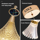 Nordic crystal LED ceiling chandelier for living room, bedroom or bedside