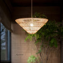 Handmade nordic style rattan pendant light wabi sabi design