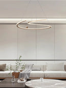 Italian minimalist pendant light with elegant circular LED