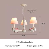Nordic style rotating LED children’s chandelier, romantic and cosy