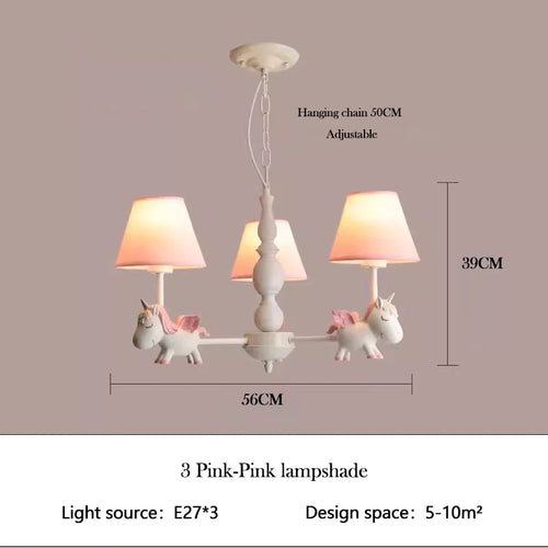 Nordic style rotating LED children’s chandelier, romantic and cosy