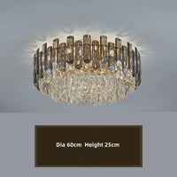 Modern crystal ceiling light with elegant rectangular shade