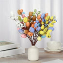 Easter decorations with branches and colourful eggs 2025