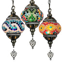 Mediterranean style stained glass pendant light romantic bohemian lighting
