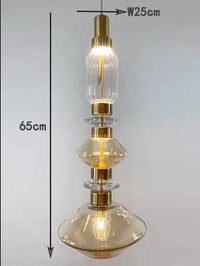 Custom stained glass chandelier for bright interior decor