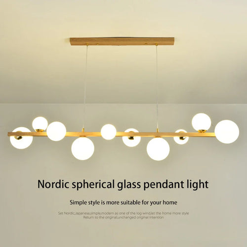 Glass shade chandelier pendant light for home decor - vue 5 sur 10