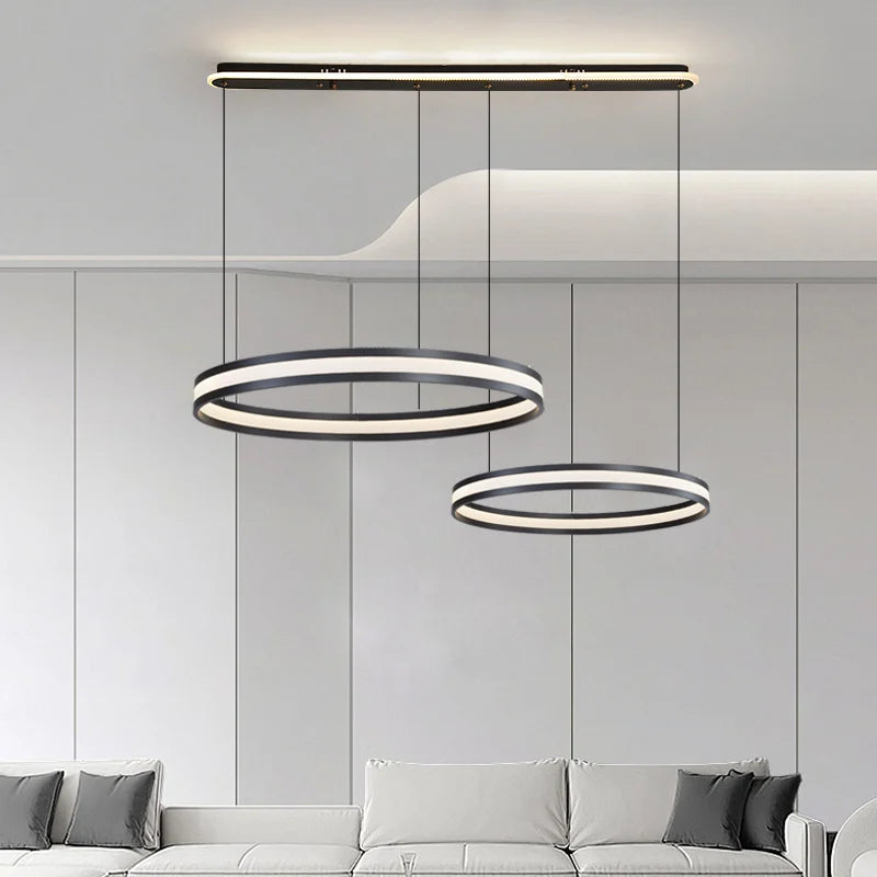 Modern Italian minimalist chandelier for a luxurious atmosphere - vue 5 sur 15