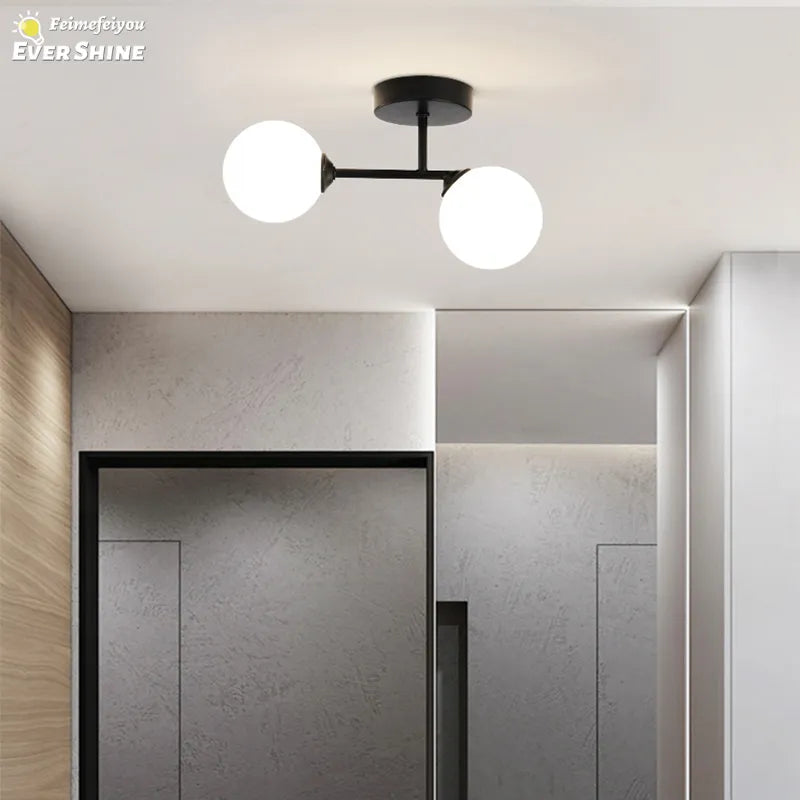 Led ceiling light nordic sphere for bedroom, living room, hallway decor