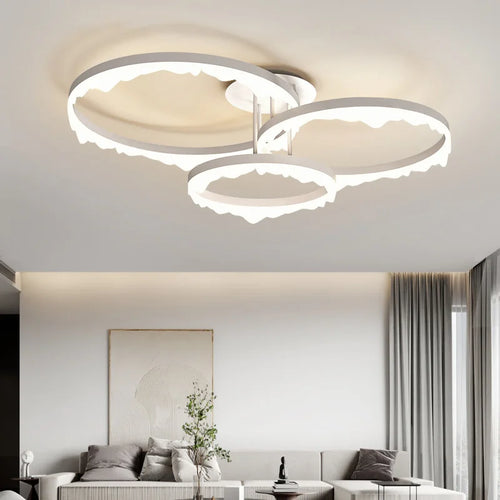 Modern minimalist LED chandelier elegant indoor lighting design - vue 2 sur 8