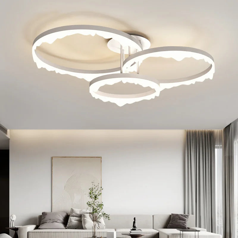 Modern minimalist LED chandelier elegant indoor lighting design