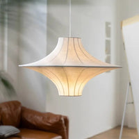 Minimalist wabi sabi silk pendant light for modern interiors